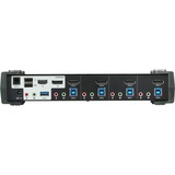 ATEN Commutateur KVMP™ MST DisplayPort 4K 4 ports USB 3.0 (câbles inclus), Switch KVM 4096 x 2160 pixels, 4K Ultra HD, 4,89 W, Noir