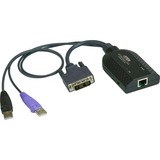 ATEN USB DVI Virtual Media KVM Adapter with Smart Card, Adaptateur Noir