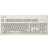 CHERRY G80-3000 clavier Universel USB QWERTY Anglais américain Gris Beige, Layout US (QWERTY), Cherry MX Red, 100%, Taille réelle (100 %), Avec fil, USB, Clavier mécanique, QWERTY, Gris