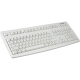 CHERRY G83-6104 clavier USB QWERTY Anglais américain Gris Beige, Layout États-Unis, Taille réelle (100 %), Avec fil, USB, QWERTY, Gris