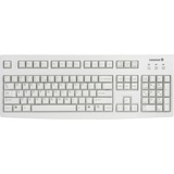 CHERRY G83-6104 clavier USB QWERTY Anglais américain Gris Beige, Layout États-Unis, Taille réelle (100 %), Avec fil, USB, QWERTY, Gris