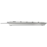 CHERRY KC 6000 SLIM FOR MAC clavier Bureau USB QWERTY Anglais américain Argent Argent, Layout US (QWERTY), Technologie SX, 100%, Taille réelle (100 %), Avec fil, USB, QWERTY, Argent
