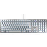 CHERRY KC 6000 Slim business clavier Argent, Layout FR (AZERTY), Technologie SX, 100%