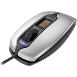 CHERRY MC 4900 Souris filaire, capteur empreinte digitale, noir/argent, USB Noir/Argent, capteur empreinte digitale, noir/argent, USB, Ambidextre, Optique, USB Type-A, 1375 DPI, Noir, Argent