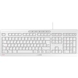 CHERRY STREAM KEYBOARD Clavier filaire, blanc grisé, USB, AZERTY - FR Blanc/gris, Layout FR, Technologie SX, blanc grisé, USB, AZERTY - FR, Taille réelle (100 %), USB, Clavier mécanique, AZERTY, Blanc