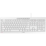 CHERRY STREAM clavier Bureau USB QWERTY Anglais américain Blanc Blanc, Layout US (QWERTY), Technologie SX, 100%, Taille réelle (100 %), Avec fil, USB, Clavier mécanique, QWERTY, Blanc