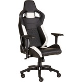 Corsair T1 Race Siège de jeu sur PC Noir, Blanc, Siège gaming Noir/Blanc, Siège de jeu sur PC, 120 kg, Course, Nylon, Noir, Métal
