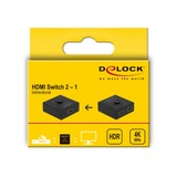 DeLOCK 64072 commutateur vidéo HDMI, Switch HDMI Noir, HDMI, Noir, 60 Hz, 3840 x 2160, 3840 x 2160 pixels, 530 mm