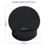 DeLOCK Tapis de souris ergonomique Noir