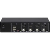 Inter-Tech AS-41HA HDMI commutateur écran, clavier et souris Noir, Switch KVM 1920 x 1440 pixels, Full HD+, Noir