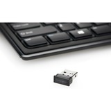 Kensington Advance Fit clavier Bluetooth QWERTY Anglais Noir Noir, Layout États-Unis, Taille réelle (100 %), Sans fil, Bluetooth, QWERTY, Noir