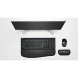 Kensington Advance Fit clavier Bluetooth QWERTY Anglais Noir Noir, Layout États-Unis, Taille réelle (100 %), Sans fil, Bluetooth, QWERTY, Noir