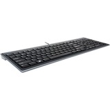 Kensington Advance Fit clavier Bureau USB QWERTZ Allemand Noir Noir, Layout DE, Taille réelle (100 %), Avec fil, USB, QWERTZ, Noir