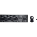 Kensington Kit de bureau sans fil compact Pro Fit® set de bureau Noir, 100%, Taille réelle (100 %), Sans fil, RF sans fil, QWERTZ, Noir, Souris incluse