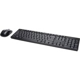 Kensington Kit de bureau sans fil compact Pro Fit® set de bureau Noir, 100%, Taille réelle (100 %), Sans fil, RF sans fil, QWERTZ, Noir, Souris incluse