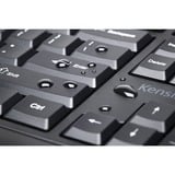 Kensington Pro Fit Ergo clavier FR sans fil +USB QWERTZ Allemand Noir Noir, Layout DE, Taille réelle (100 %), FR sans fil +USB, QWERTZ, Noir