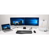 Kensington Pro Fit Ergo clavier Universel Bluetooth QWERTZ Allemand Noir Noir, Layout DE, Taille réelle (100 %), Sans fil, Bluetooth, QWERTZ, Noir