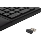 Kensington Pro Fit Ergo clavier Universel Bluetooth QWERTZ Allemand Noir Noir, Layout DE, Taille réelle (100 %), Sans fil, Bluetooth, QWERTZ, Noir