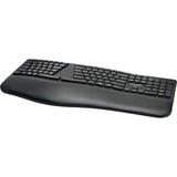 Kensington Pro Fit Ergo clavier Universel FR sans fil +USB QWERTZ Allemand Noir Noir, Layout DE, Taille réelle (100 %), Avec fil &sans fil, FR sans fil +USB, QWERTZ, Noir