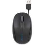 Kensington Pro Fit Retractable Mouse, Souris Noir, Ambidextre, Optique, USB Type-A, 1000 DPI, Noir