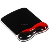 Kensington Tapis de souris Duo Gel coloris rouge/gris foncé Noir/Rouge, Noir, Rouge, Monochromatique, Gel, Repose-poignets