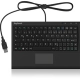 KeySonic ACK-3410 clavier USB QWERTZ Allemand Noir Noir, Layout DE, Mini, USB, Clavier à membrane, QWERTZ, Noir