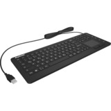 KeySonic KSK-6231 INEL (DE) clavier Industriel USB QWERTZ Allemand Noir Noir, Layout DE, Taille réelle (100 %), Avec fil, USB, Clavier à membrane, QWERTZ, Noir