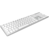 KeySonic KSK-8022BT clavier Bluetooth QWERTZ Allemand Argent Argent, Full-size (100%), Sans fil, Bluetooth, Clavier à membrane, QWERTZ, Argent