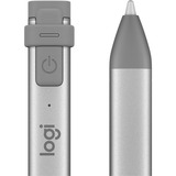 Logitech 914-000052 stylet Gris, Argent 20 g Argent/gris, Tablette, Apple, Gris, Argent, iPad Pro 12.9" (3rd gen), iPad Pro 11", iPad (7th, 6th gen), iPad Air (3rd gen), iPad mini (5th gen), Acrylonitrile-Butadiène-Styrène (ABS), Aluminium, Silicone, Intégré