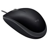 Logitech B110 Silent souris Ambidextre USB Type-A Optique 1000 DPI Noir, Ambidextre, Optique, USB Type-A, 1000 DPI, Noir