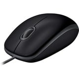 Logitech B110 Silent souris Ambidextre USB Type-A Optique 1000 DPI Noir, Ambidextre, Optique, USB Type-A, 1000 DPI, Noir