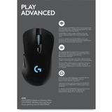 Logitech G703 Lightspeed souris Droitier RF sans fil Optique 25600 DPI, Souris gaming Noir, Droitier, Optique, RF sans fil, 25600 DPI, 1 ms, Noir