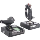 Logitech G Saitek X52 Pro Flight Control System, Contrôleur  simulation de vol, PC, Analogique/Numérique, Avec fil, USB 2.0, Noir, Argent