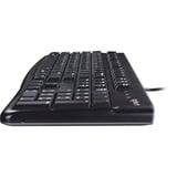Logitech Keyboard K120 for Business clavier USB QWERTY Anglais Noir Noir, Layout États-Unis, Plunger, Taille réelle (100 %), Avec fil, USB, QWERTY, Noir