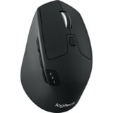 Logitech M720 Triathlon Mouse, Souris Noir, Droitier, Optique, RF sans fil + Bluetooth, 1000 DPI, Noir, Blanc