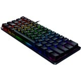 Razer Huntsman Mini Switch optique sonore Violet RGB clavier gaming Noir, Layout DE (QWERTZ), Razer Clicky Optical (Purple), 60%, 60%, USB, Contacteur de touche opto-mécanique, QWERTZ, LED RGB, Noir