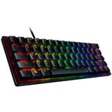 Razer Huntsman Mini clavier USB QWERTZ Allemand Noir Noir, Layout DE (QWERTZ), Razer Linear Optical (Red), 60%, 60%, USB, Contacteur de touche opto-mécanique, QWERTZ, LED RGB, Noir