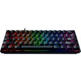 Razer Huntsman Mini clavier USB QWERTZ Allemand Noir Noir, Layout DE (QWERTZ), Razer Linear Optical (Red), 60%, 60%, USB, Contacteur de touche opto-mécanique, QWERTZ, LED RGB, Noir