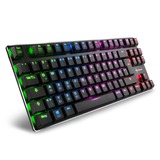 Sharkoon PureWriter TKL RGB clavier USB Allemand Noir, Clavier Gaming Noir, Mini, Avec fil, USB, Clavier mécanique, LED RGB, Noir