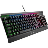 Sharkoon SKILLER MECH SGK3 clavier USB Allemand Noir, Clavier Gaming Noir, Standard, Avec fil, USB, Clavier mécanique, LED RGB, Noir