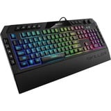 Sharkoon SKILLER SGK5, clavier gaming Noir, Layout États-Unis, Rubberdome, LED RGB