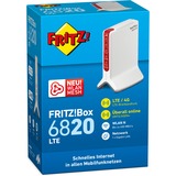 AVM FRITZ!Box 6820 LTE, Routeur FRITZ!Box 6820 LTE, Wi-Fi 4 (802.11n), Monobande (2,4 GHz), Ethernet/LAN, 3G, Blanc, Routeur