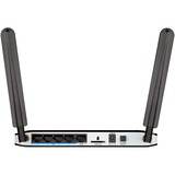 D-Link DWR-921, Routeur Noir/Argent, Wi-Fi 4 (802.11n), Monobande (2,4 GHz), Ethernet/LAN, 3G, 4G, Noir, Blanc
