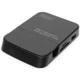 Digitus Station d'accueil pour smartphone USB-C™, 7 ports Noir, 7 ports, USB 2.0, USB 3.2 Gen 1 (3.1 Gen 1) Type-A, MicroSD (TransFlash), SD, SDHC, SDXC, 625 Mbit/s, Noir, Plastique