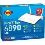 FRITZ! FRITZ!Box 6890 LTE, WLAN-LTE-Routeur Box 6890 LTE, Wi-Fi 5 (802.11ac), Bi-bande (2,4 GHz / 5 GHz), Ethernet/LAN, 3G, Noir, Rouge, Blanc, Routeur