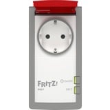 FRITZ! FRITZ!DECT 210, Adaptateur de prise Blanc/Rouge, DECT 210, Intérieur & extérieur, Blanc, IP44, Courant, Tension, kW, Numérique, Sans fil