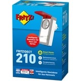 FRITZ! FRITZ!DECT 210, Adaptateur de prise Blanc/Rouge, DECT 210, Intérieur & extérieur, Blanc, IP44, Courant, Tension, kW, Numérique, Sans fil