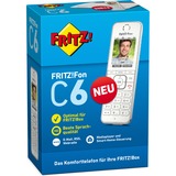 FRITZ! FRITZ!Fon C6, Combiné Blanc, FRITZ!Fon C6, Téléphone DECT, Haut-parleur, 300 entrées, Identification de l'appelant, Blanc