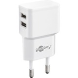 goobay 44979 chargeur d'appareils mobiles Blanc Intérieure Blanc, Intérieure, Secteur, 5 V, 2,4 A, 1 m, Blanc