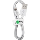 goobay 44979 chargeur d'appareils mobiles Blanc Intérieure Blanc, Intérieure, Secteur, 5 V, 2,4 A, 1 m, Blanc